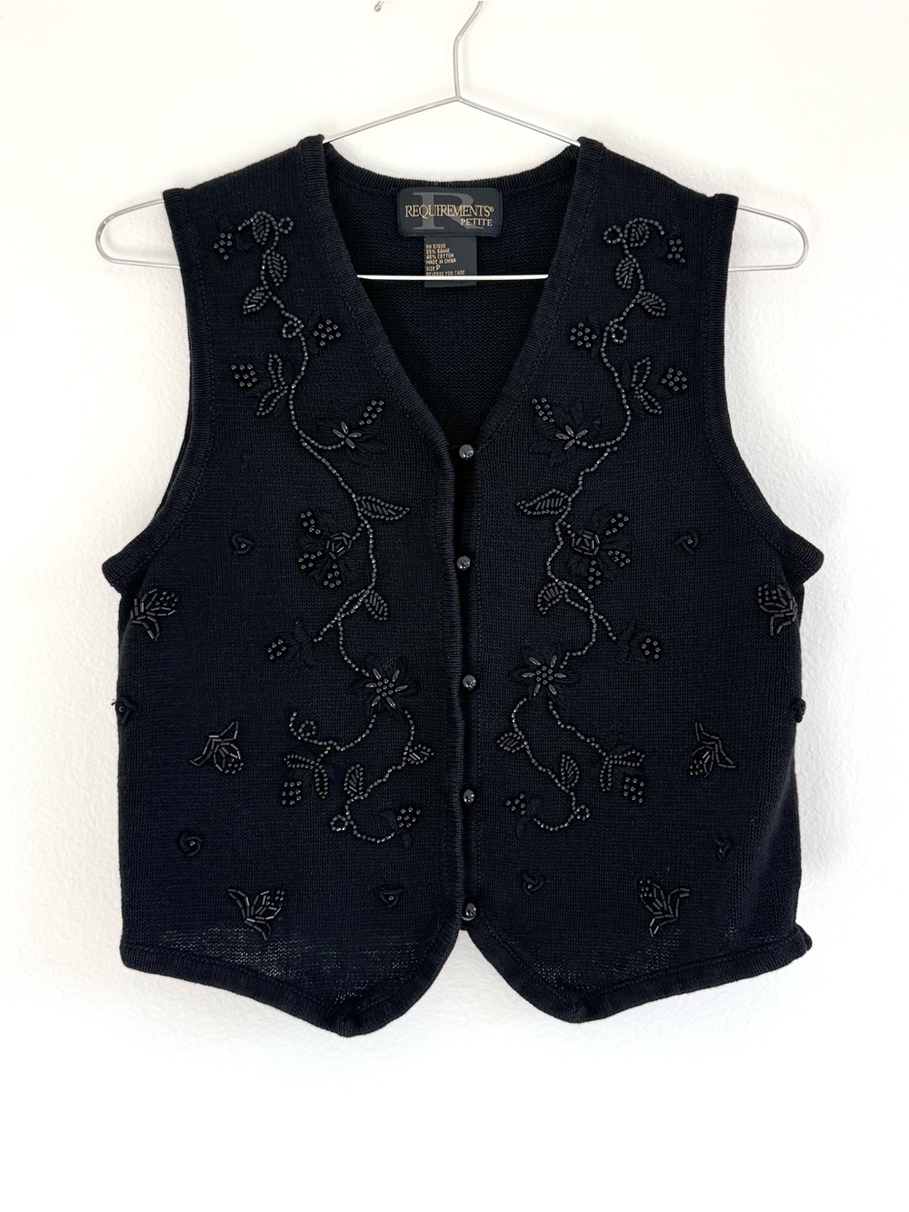 Vintage Requirements Button Up Vest Top